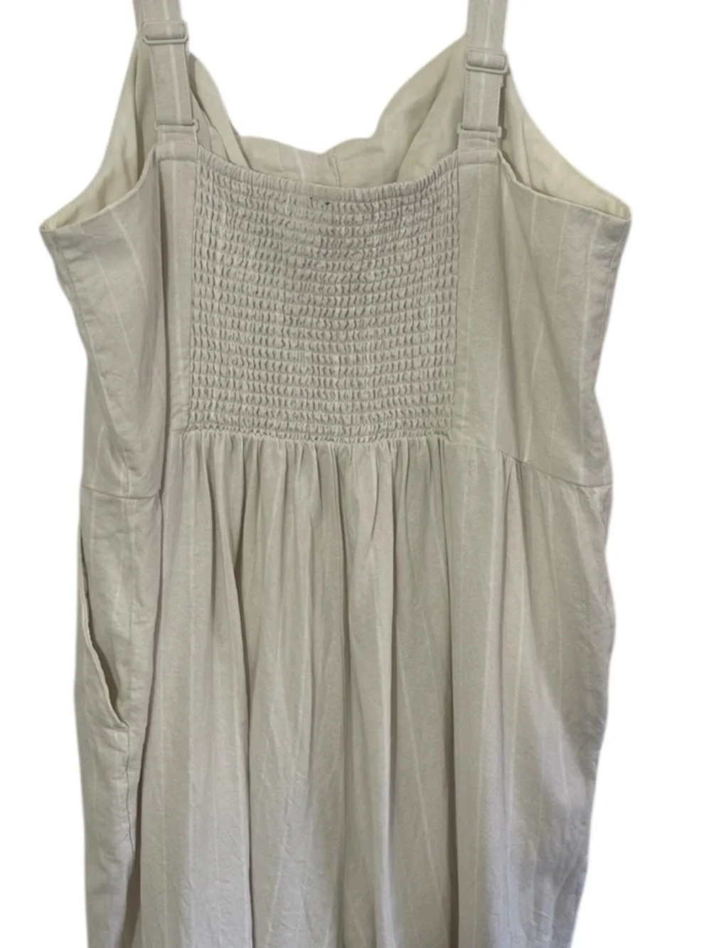Old Navy Fit & Flare Wide Leg Jumpsuit Thin Adjustable Straps Size 2X - Picture 8 of 10
